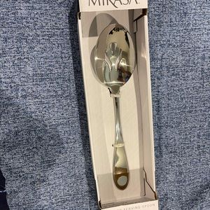 MIKASA Bravo Stainless Steel Pierced (Slotted) Serving Spoon